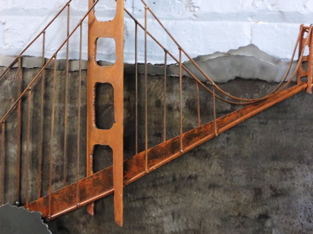 golden gate bride metal artwork