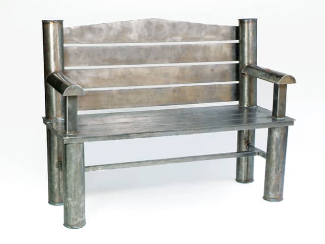 custom large steel bench