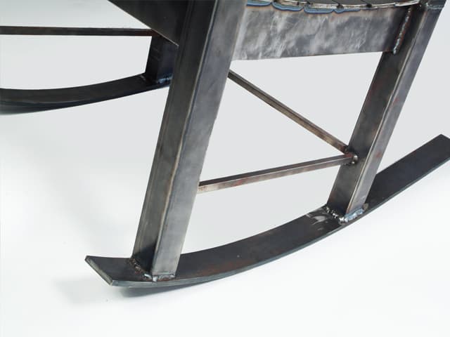 custom metal rocking chair