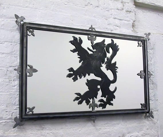 steel scottish flag mirror