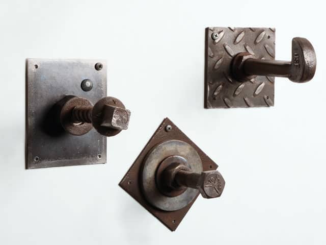 salvaged metal wall hook